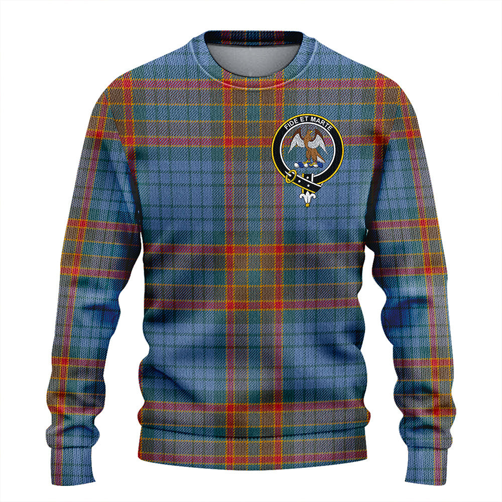 Ralston UK Weathered Clan Badge Tartan Knitted Sweater