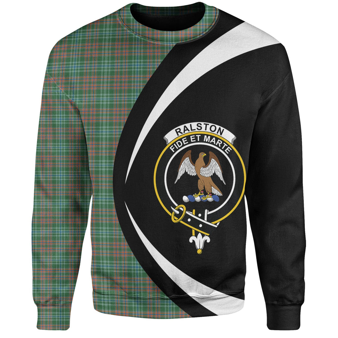 Ralston US Ancient Clan Badge Tartan Sweatshirt Circle Style Personalized