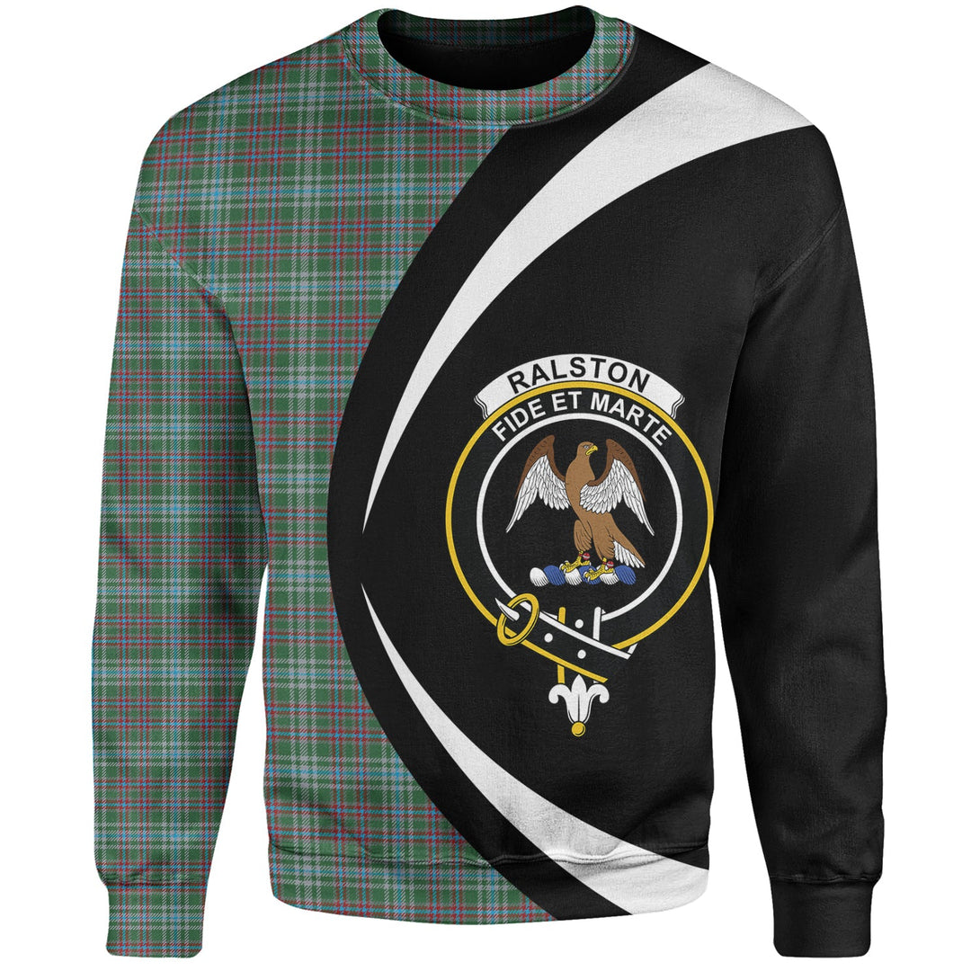 Ralston US Modern Clan Badge Tartan Sweatshirt Circle Style Personalized