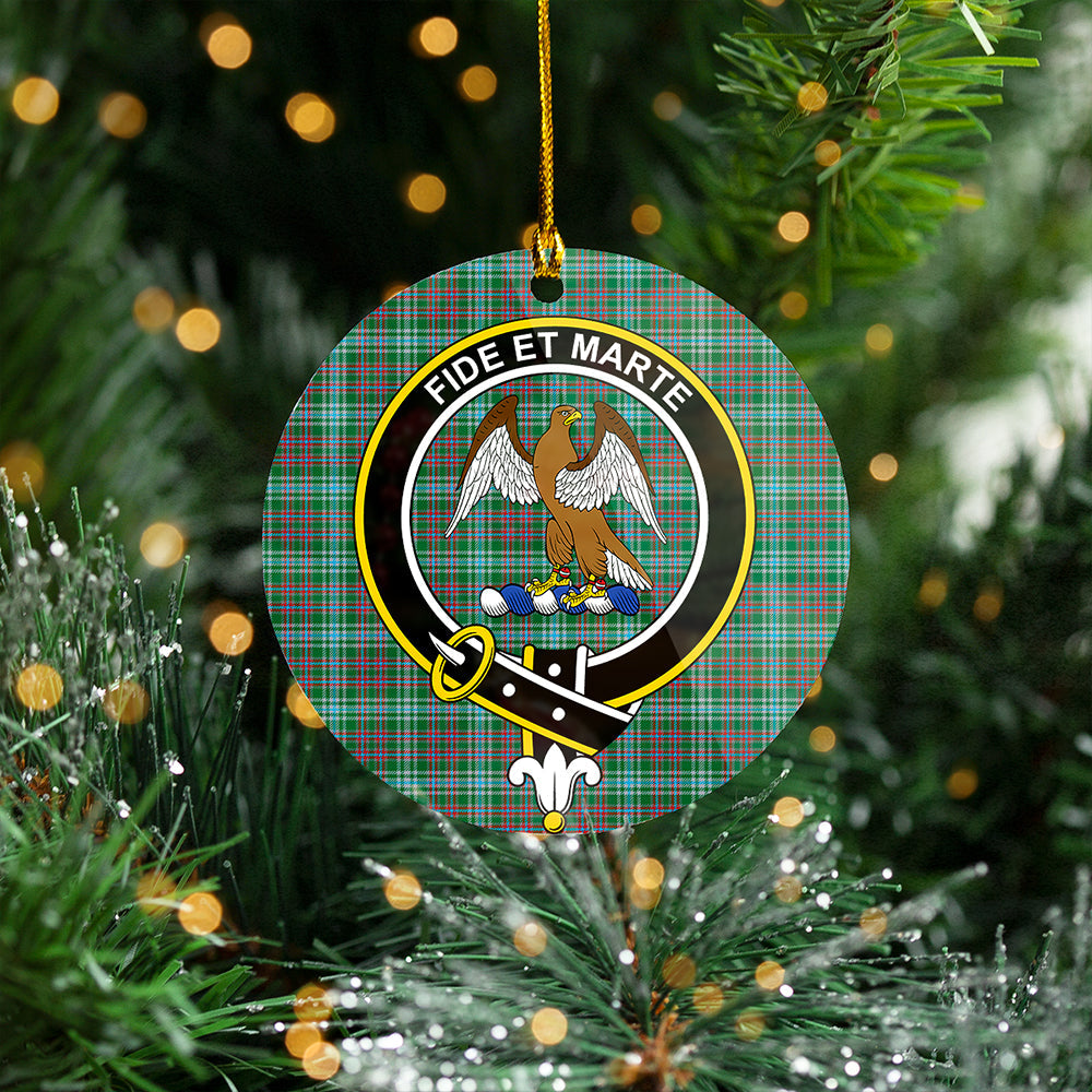 Ralston US Modern Clan Badge Tartan Plastic Christmas Ornaments