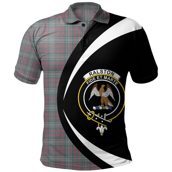 Ralston US Weathered Clan Badge Tartan Polo Shirt Circle Style Personalized