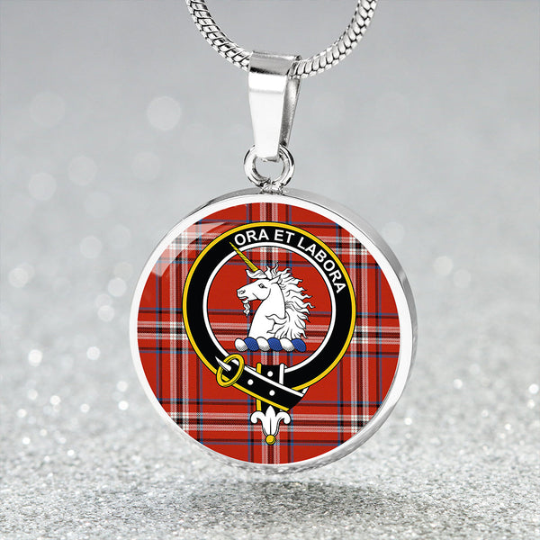 Ramsay Angus & Mearns Ancient Clan Badge Tartan Classic Circle Necklace