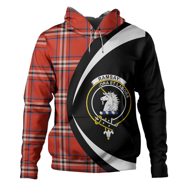 Ramsay Angus & Mearns Ancient Clan Badge Tartan Hoodie Circle Style