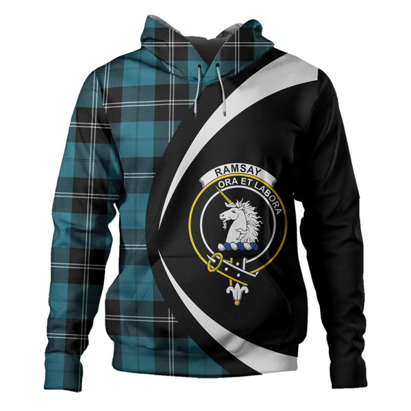 Ramsay Blue Ancient Clan Badge Tartan Hoodie Circle Style