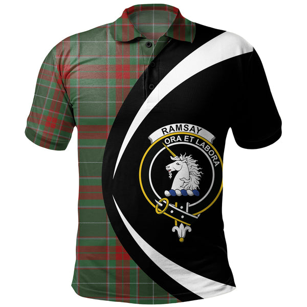 Ramsay Green Modern Clan Badge Tartan Polo Shirt Circle Style Personalized