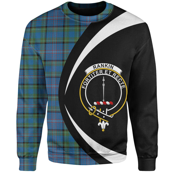 Rankin Ancient Clan Badge Tartan Sweatshirt Circle Style Personalized