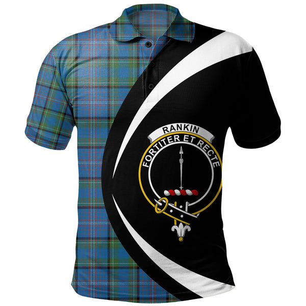 Rankin Ancient Clan Badge Tartan Polo Shirt Circle Style Personalized