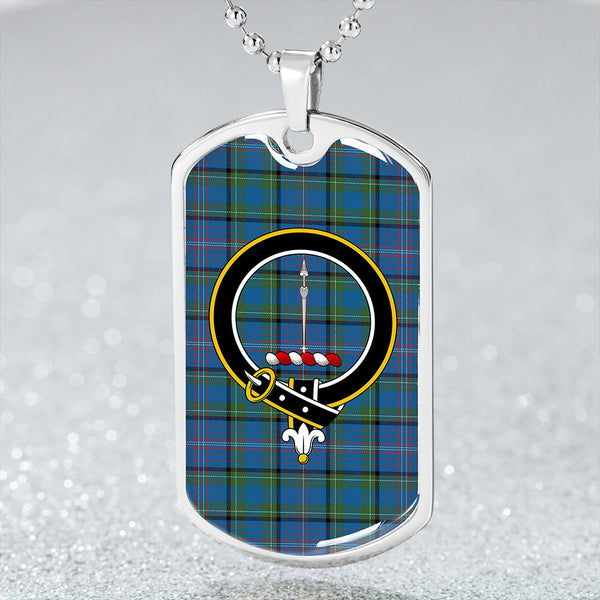 Rankin Ancient Clan Badge Classic Tartan Dog Tag Necklace