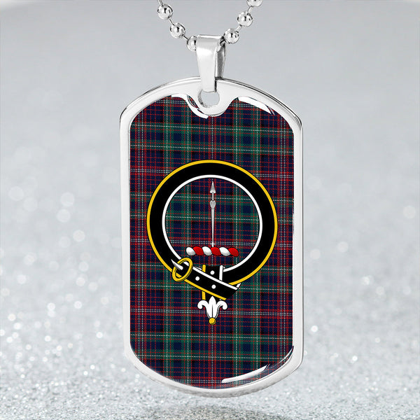 Rankin Modern Clan Badge Classic Tartan Dog Tag Necklace