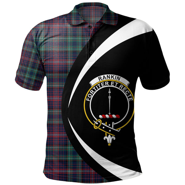 Rankin Modern Clan Badge Tartan Polo Shirt Circle Style Personalized