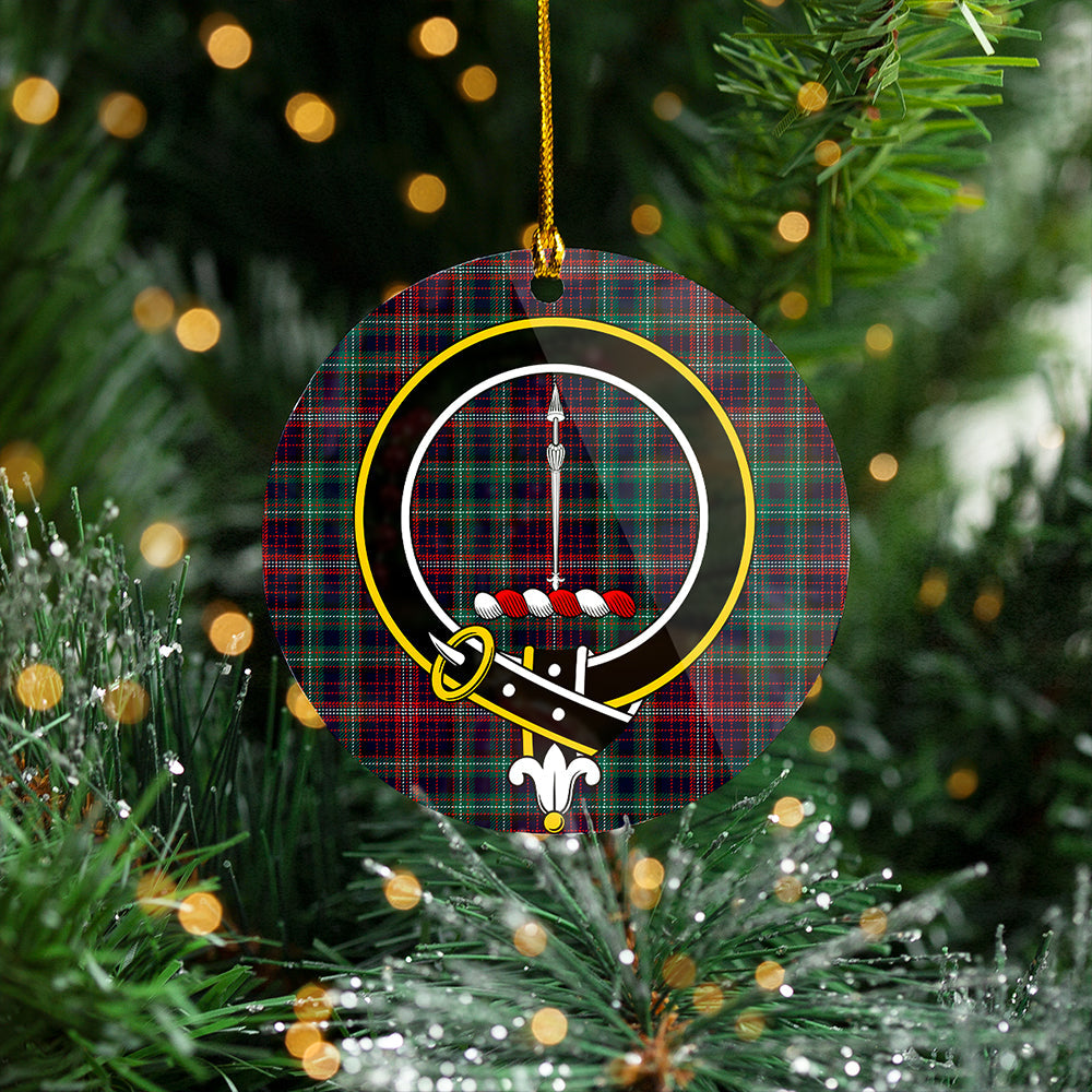 Rankin Modern Clan Badge Tartan Plastic Christmas Ornaments