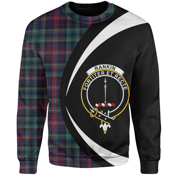 Rankin Modern Clan Badge Tartan Sweatshirt Circle Style Personalized