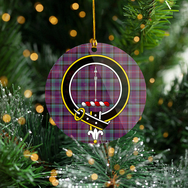 Rankin Weathered Clan Badge Tartan Plastic Christmas Ornaments