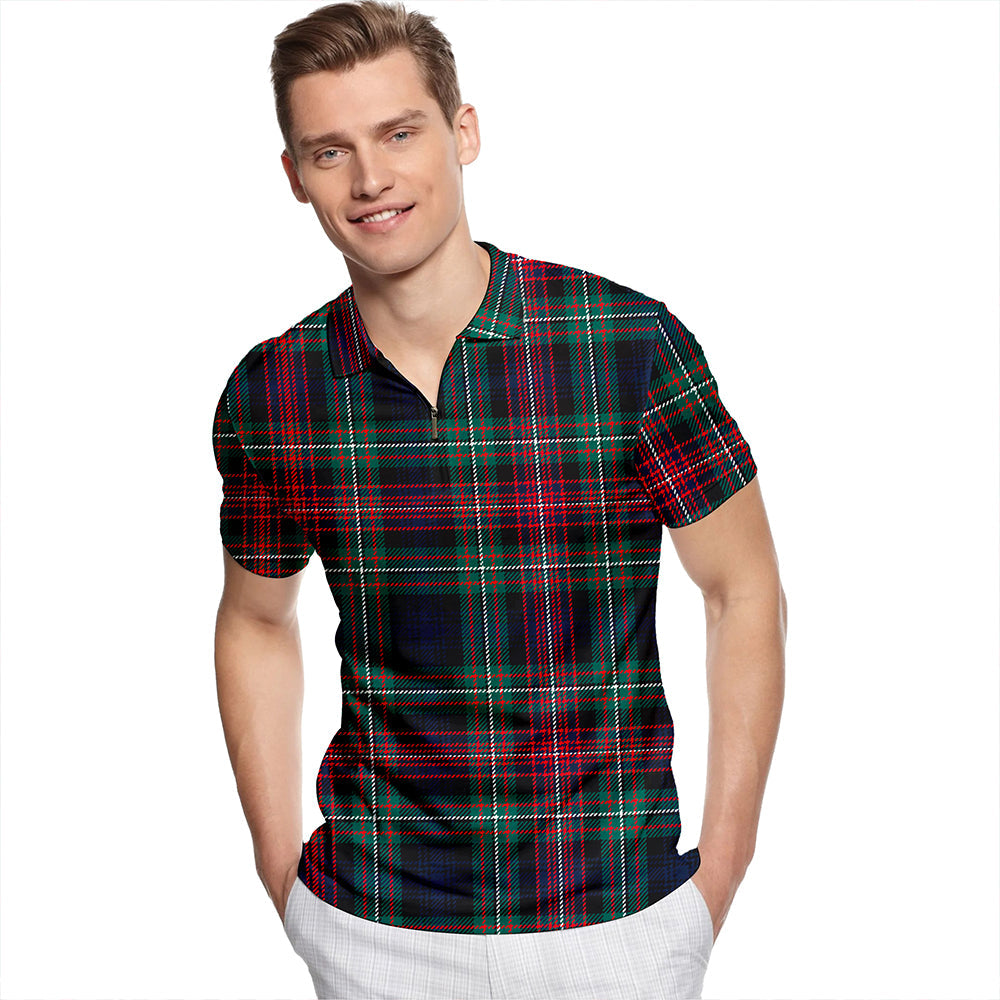 Rankin #2 Modern Tartan Classic Lapel Zip Short Sleeve Polo