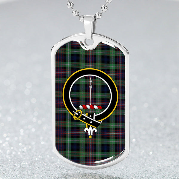 Rankin #3 Modern Clan Badge Classic Tartan Dog Tag Necklace