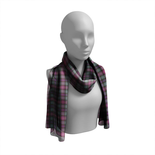 Rankin #3 Weathered Tartan Classic Silk Habotai Long Scarf