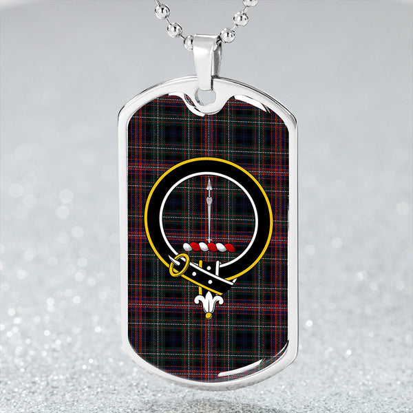 Rankin / Rankine Modern Clan Badge Classic Tartan Dog Tag Necklace