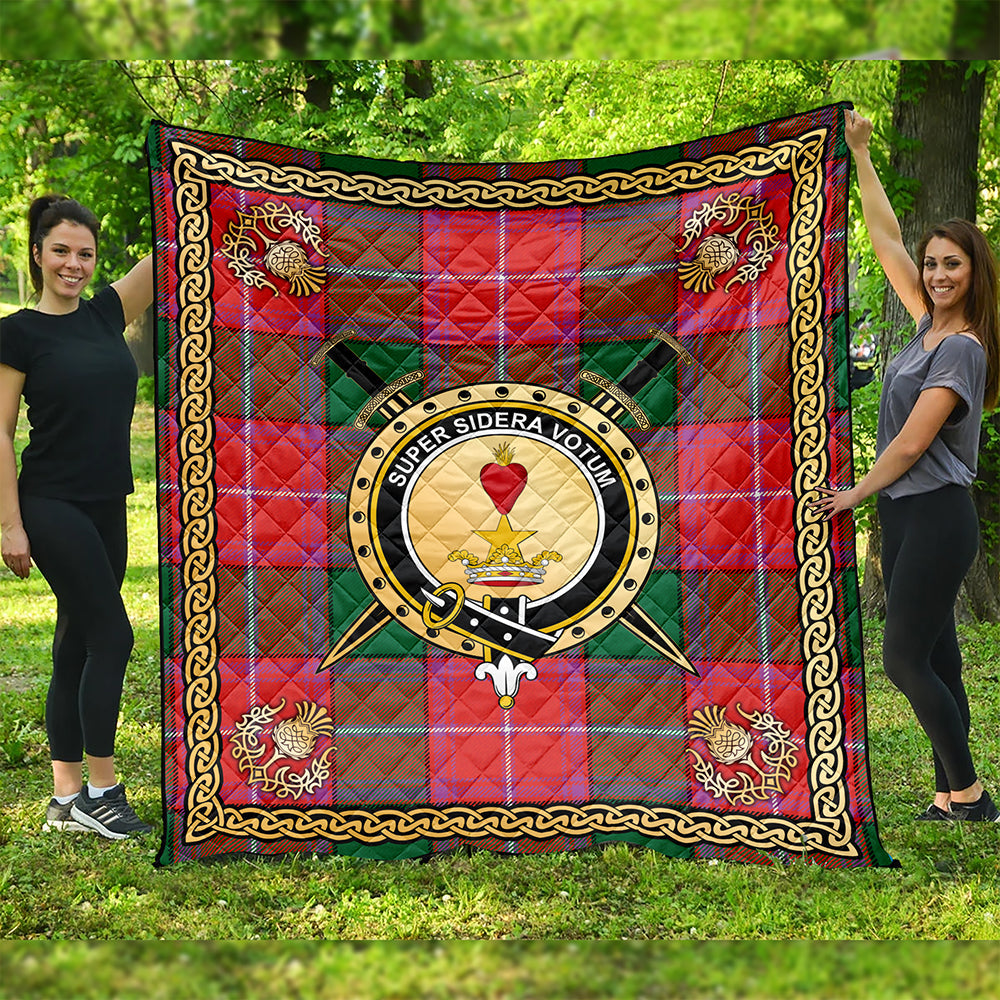 Rattray Ancient Clan Badge Tartan Premium Quilt Celtic Shield