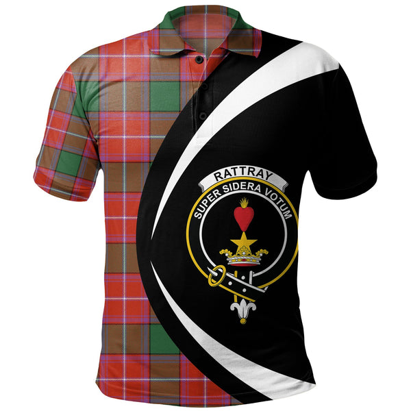 Rattray Ancient Clan Badge Tartan Polo Shirt Circle Style Personalized