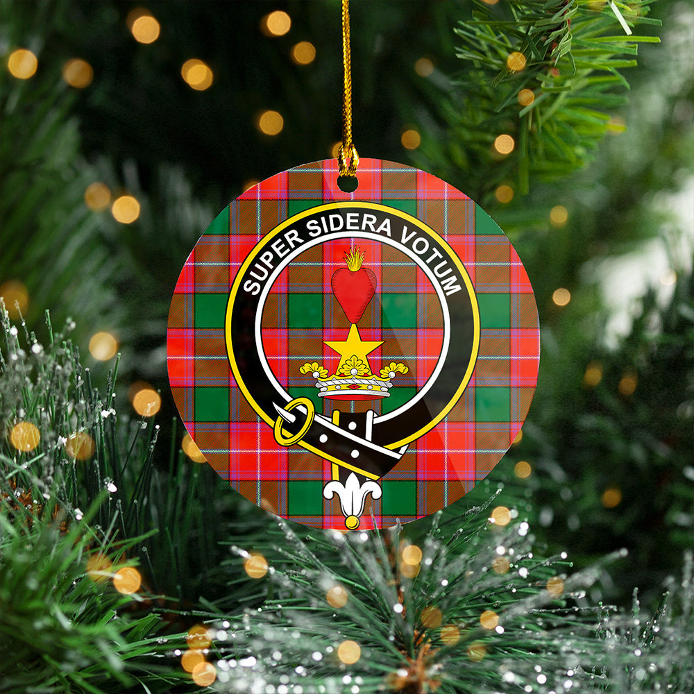 Rattray Ancient Clan Badge Tartan Plastic Christmas Ornaments