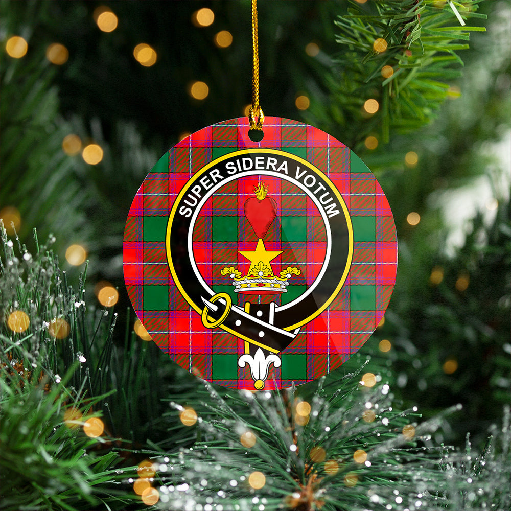 Rattray Modern Clan Badge Tartan Plastic Christmas Ornaments