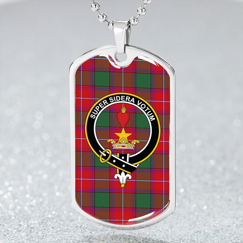 Rattray Modern Clan Badge Classic Tartan Dog Tag Necklace