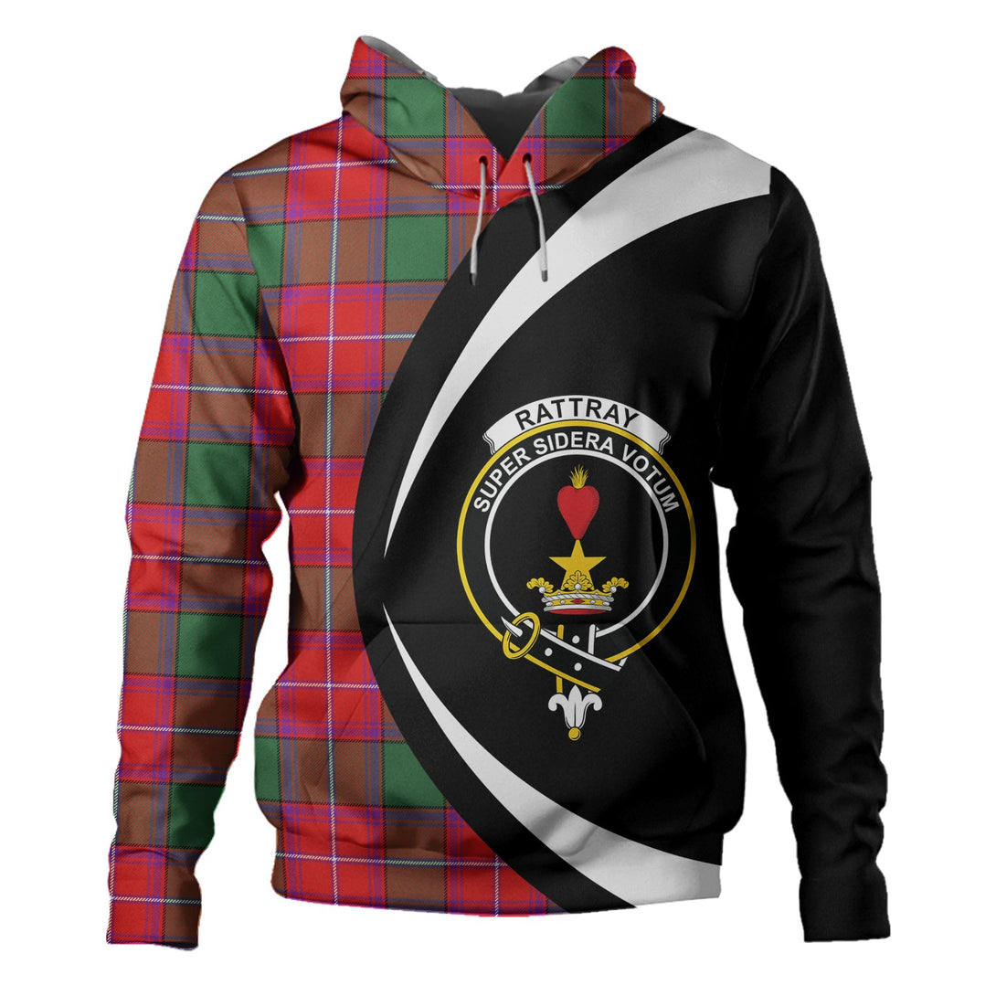 Rattray Modern Clan Badge Tartan Hoodie Circle Style