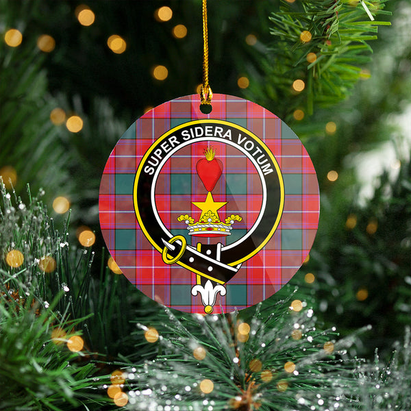 Rattray Weathered Clan Badge Tartan Plastic Christmas Ornaments