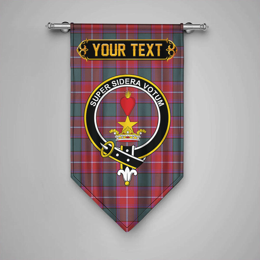 Rattray Weathered Clan Badge Tartan Gonfalon Personalize