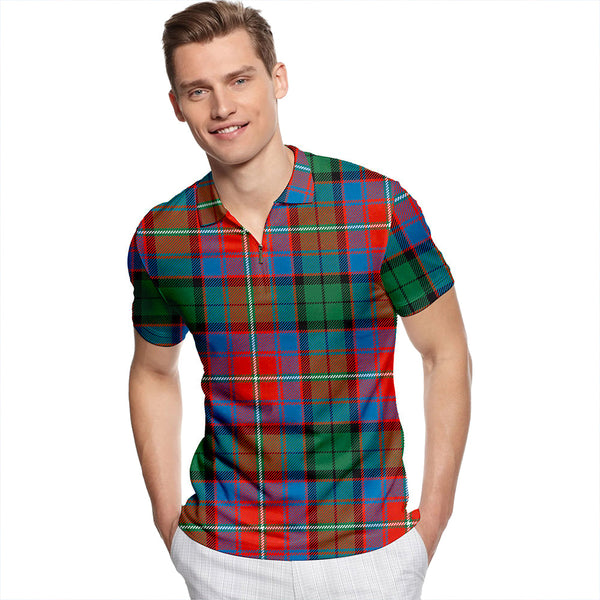 Rattray of Lude Ancient Tartan Classic Lapel Zip Short Sleeve Polo