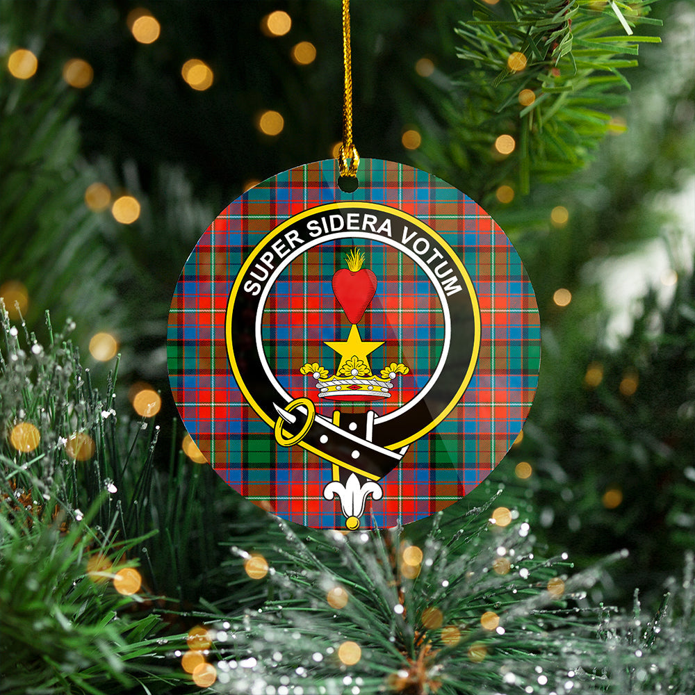 Rattray of Lude Ancient Clan Badge Tartan Plastic Christmas Ornaments