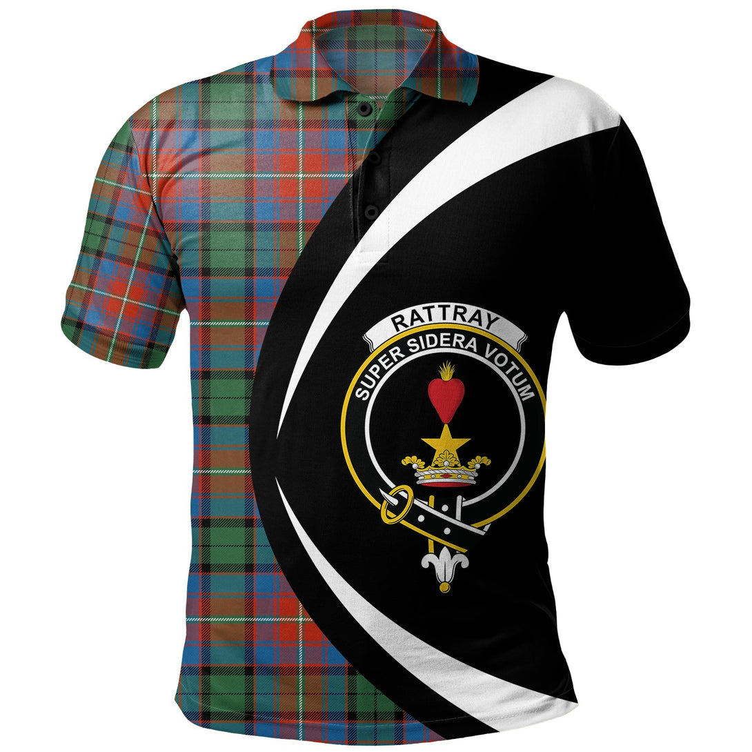 Rattray of Lude Ancient Clan Badge Tartan Polo Shirt Circle Style Personalized