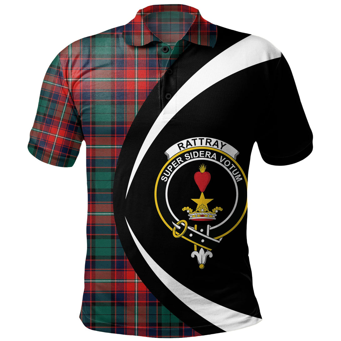 Rattray of Lude Modern Clan Badge Tartan Polo Shirt Circle Style Personalized