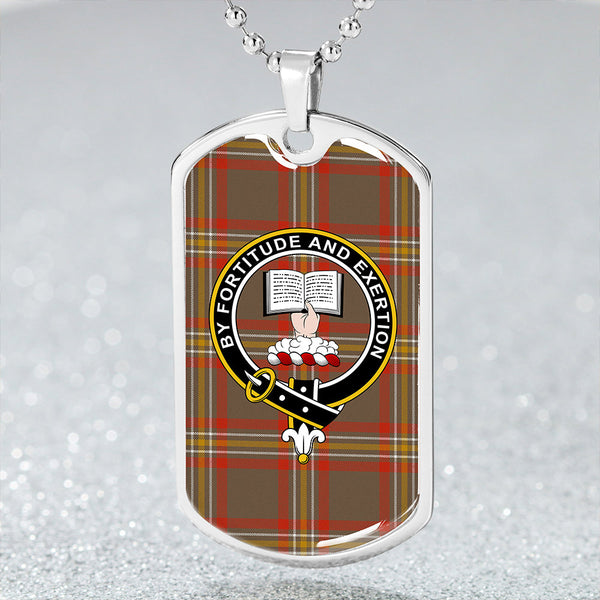 Reid 1939 Ancient Clan Badge Classic Tartan Dog Tag Necklace