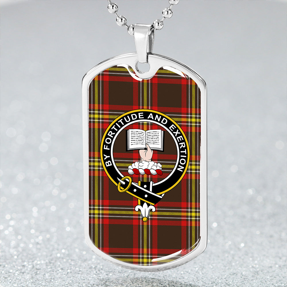 Reid 1939 Modern Clan Badge Classic Tartan Dog Tag Necklace