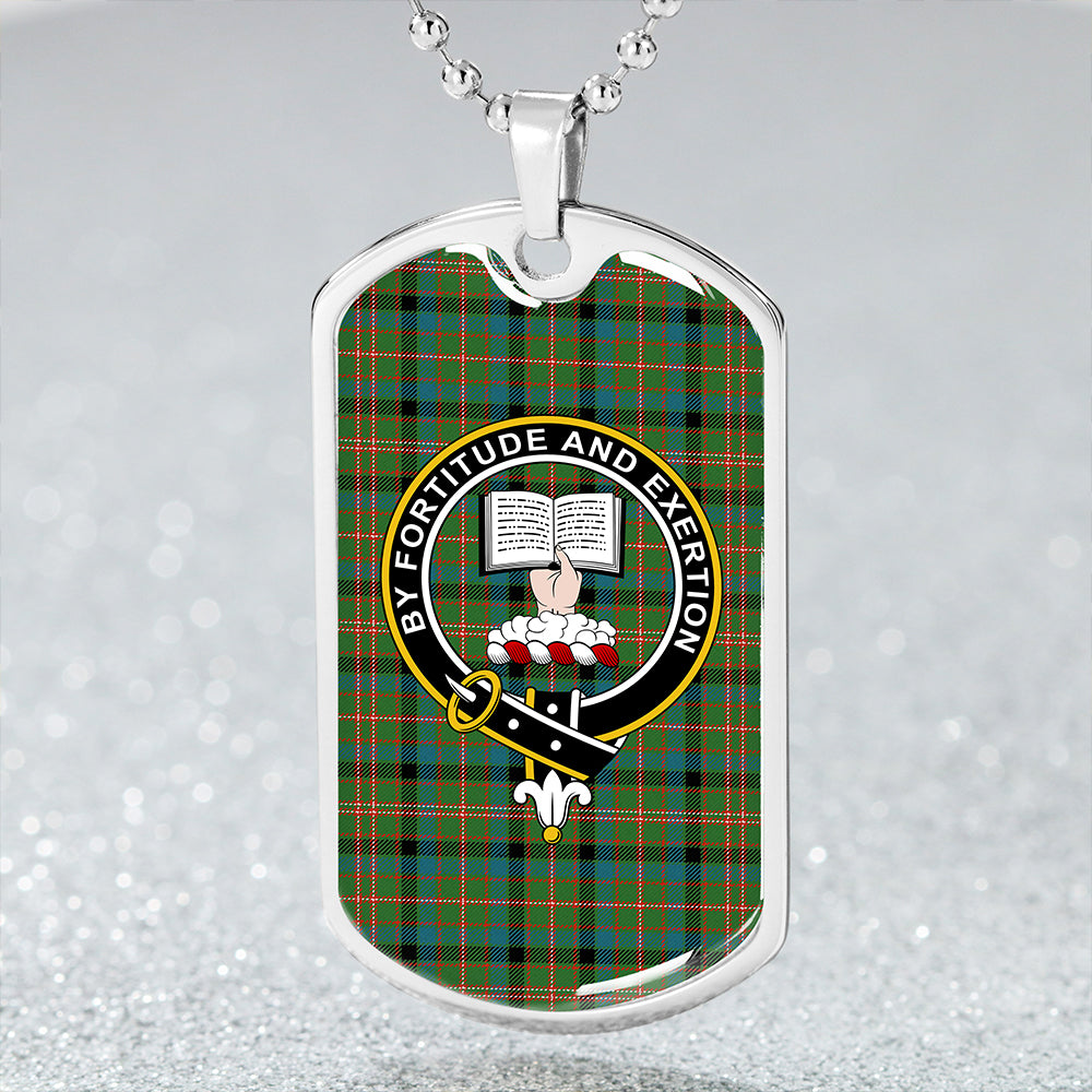 Reid Green Ancient Clan Badge Classic Tartan Dog Tag Necklace