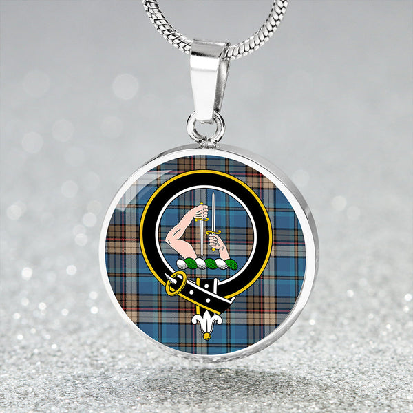 Renton Ancient Clan Badge Tartan Classic Circle Necklace