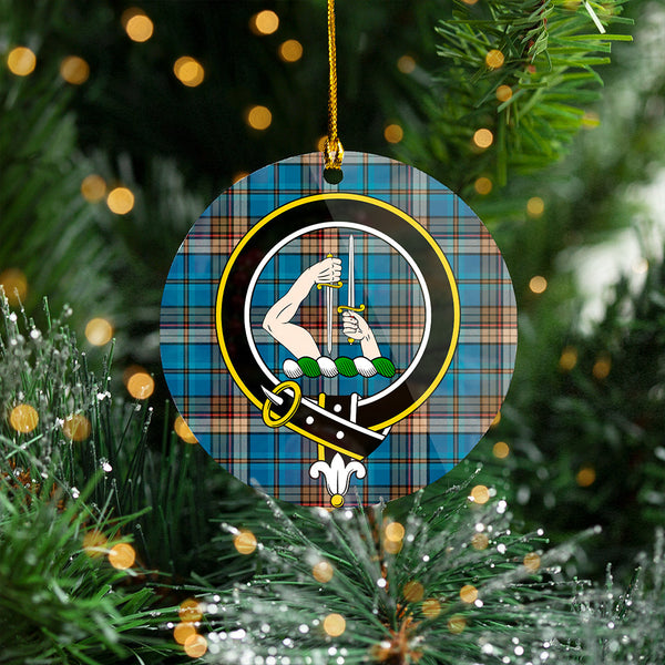 Renton Ancient Clan Badge Tartan Plastic Christmas Ornaments