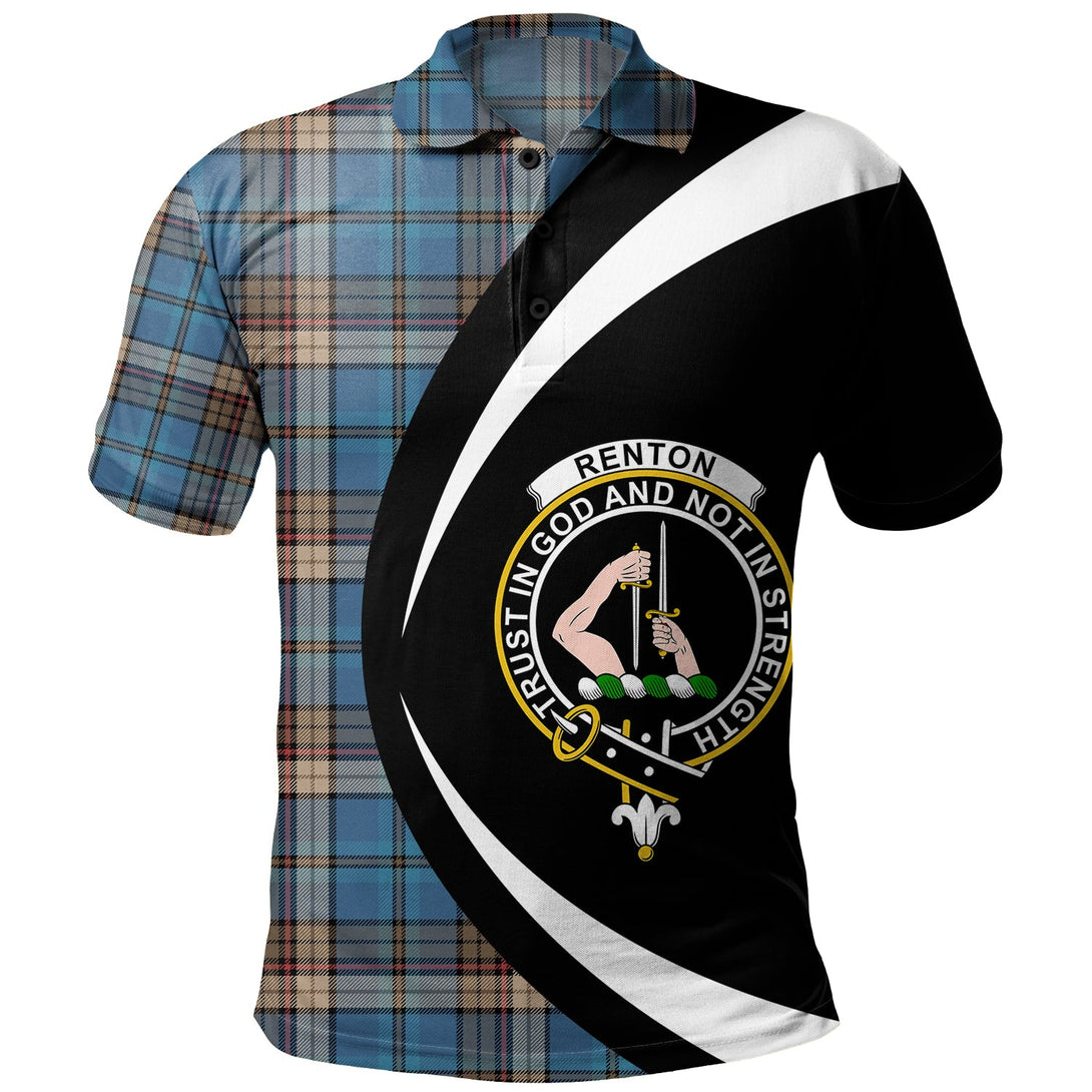 Renton Ancient Clan Badge Tartan Polo Shirt Circle Style Personalized