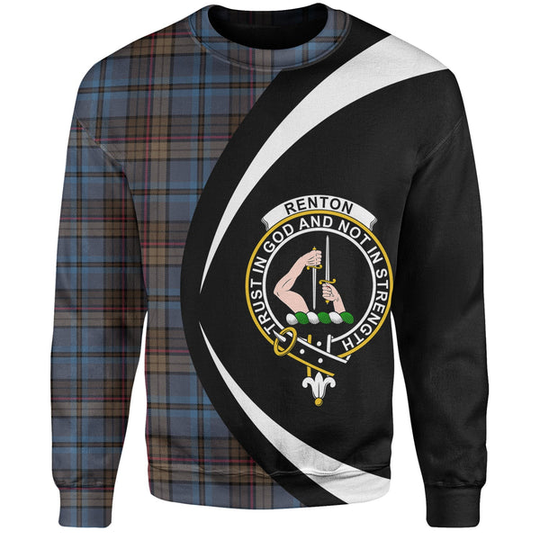 Renton Modern Clan Badge Tartan Sweatshirt Circle Style Personalized