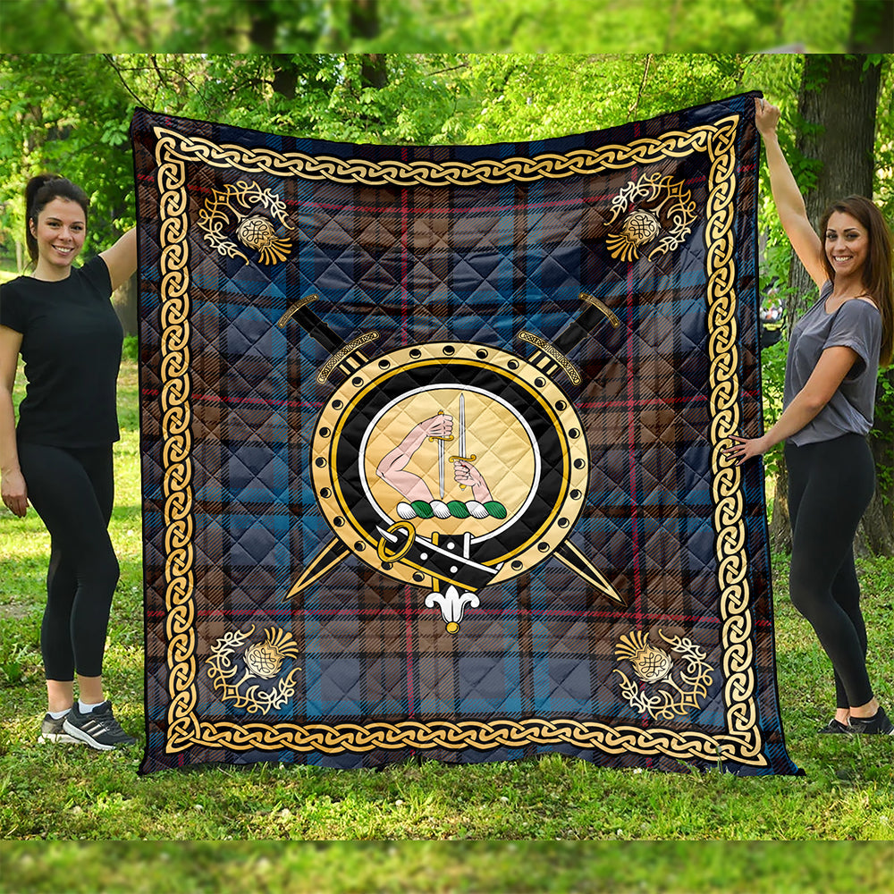 Renton Modern Clan Badge Tartan Premium Quilt Celtic Shield