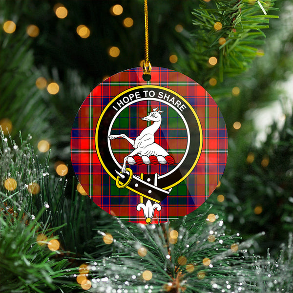 Riddell Clan Badge Tartan Plastic Christmas Ornaments