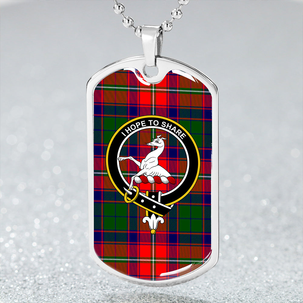 Riddell Clan Badge Classic Tartan Dog Tag Necklace