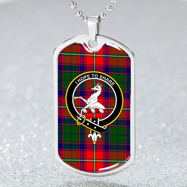 Riddell Clan Badge Classic Tartan Dog Tag Necklace