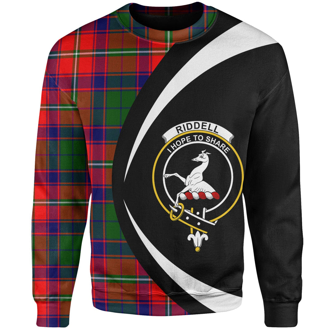 Riddell Clan Badge Tartan Sweatshirt Circle Style Personalized