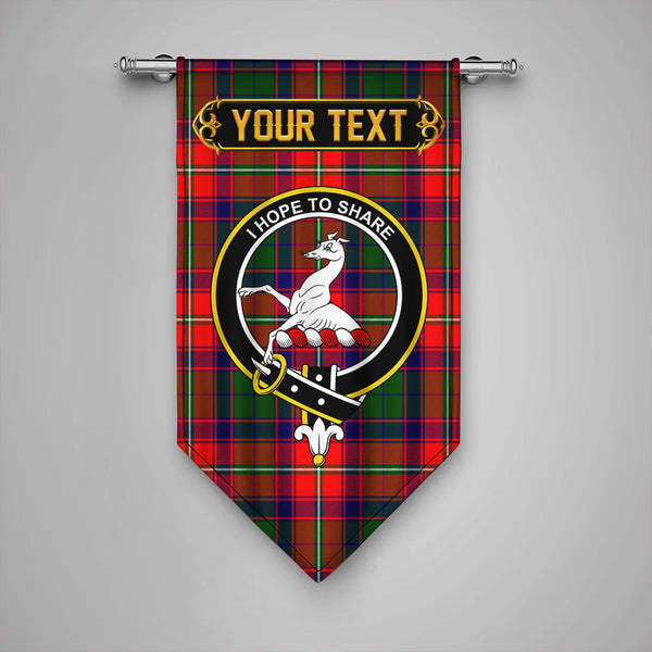 Riddell Clan Badge Tartan Gonfalon Personalize