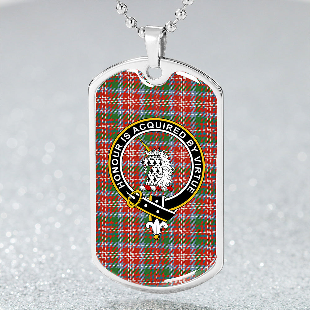 Ritchie Ancient Clan Badge Classic Tartan Dog Tag Necklace