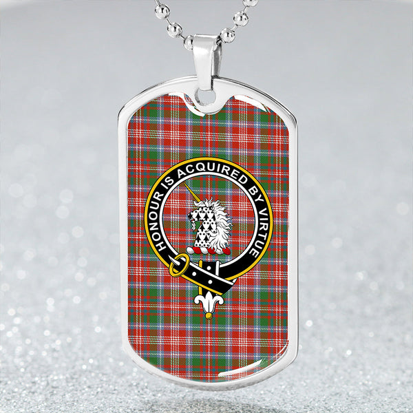 Ritchie Ancient Clan Badge Classic Tartan Dog Tag Necklace