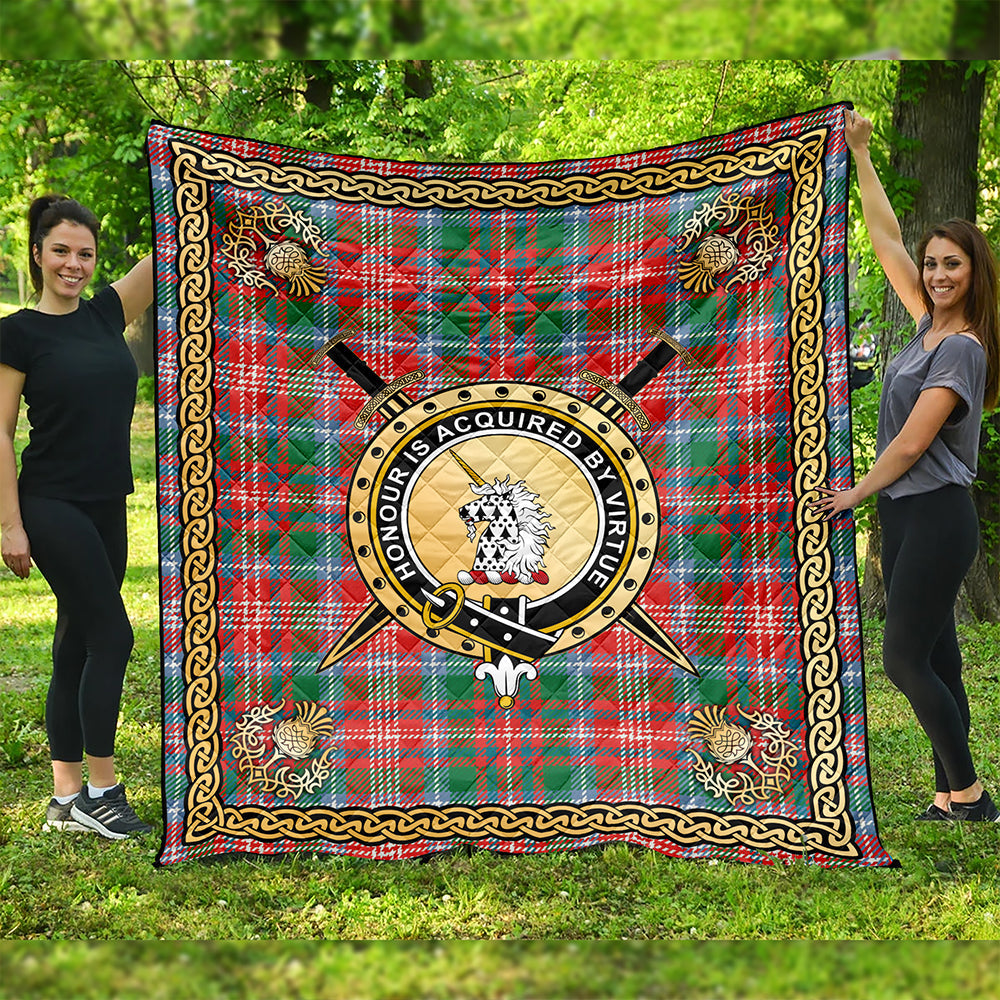 Ritchie Ancient Clan Badge Tartan Premium Quilt Celtic Shield