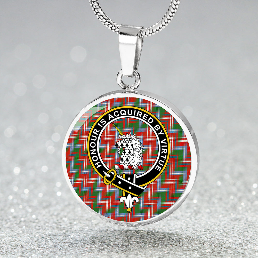 Ritchie Ancient Clan Badge Tartan Classic Circle Necklace